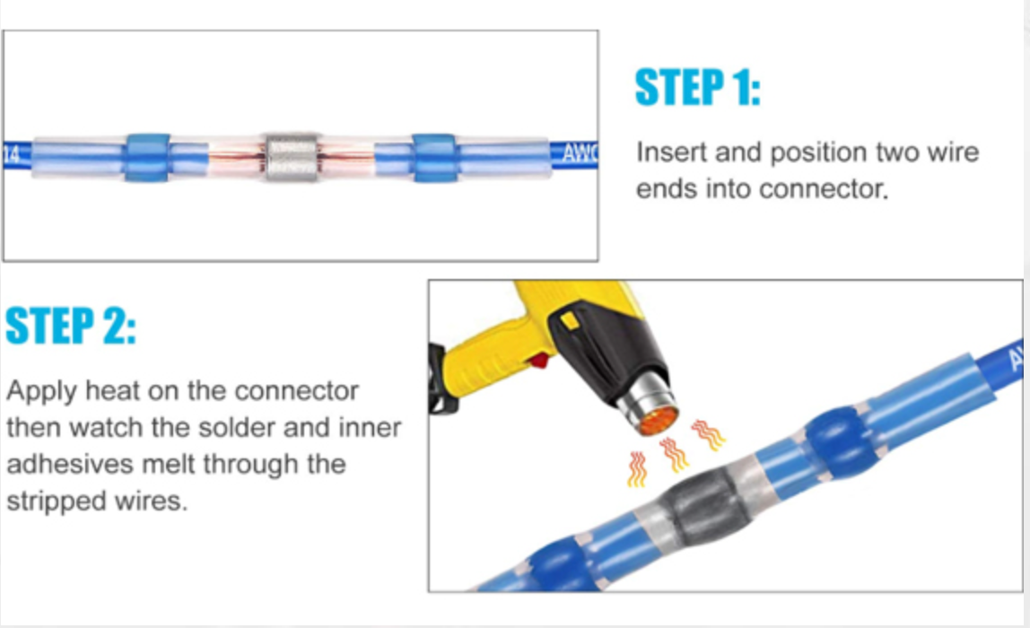 Low Temperature Solder Butt Connectors (4pcs)